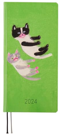 Hobonichi Techo Weeks [Japanisch/Wochenplaner/Pocket Kalender/Apr 2024 Beginn] Keiko Shibata: Fluffy floating kittens