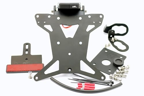 MG Biketec Kurzes Heck - Kennzeichenträger - Kennzeichenhalter geeignet für Kawasaki Z 650 / Ninja 650 ab 2023 (172x167mm)