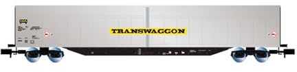 Arnold HN6638 CH-TWA, 4-achsiger Schiebewandwagen Habbins „Transwaggon“, Silber-Schwarze Lackierung, Ep. VI Rollmaterial – Waggons