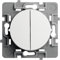 DEBFLEX - Casual Evo - Interruptor Conmutador Doble - Interruptor de Pared con Dos Botones - Instalación Rápida - ABS - Instalación Empotrada - Blanco -76 x 76 x 34 mm