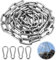 Cadena de Acero Inoxidable Cadena de Acero 3mm 2m Eslabones de Cadena Cadenas de Acero Inoxidable con Mosquetón Cadena de Eslabones Cadena de Extensión Cadena de Acero Redondo