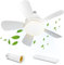 CARPESUN Deckenventilator LED mit Beleuchtung Licht Leise und Fernbedienung, Deckenlampe mit Ventilator, LED Deckenleuchte mit Ventilatorlampe Decke für Schlafzimmer Wohnzimmer, 45cm