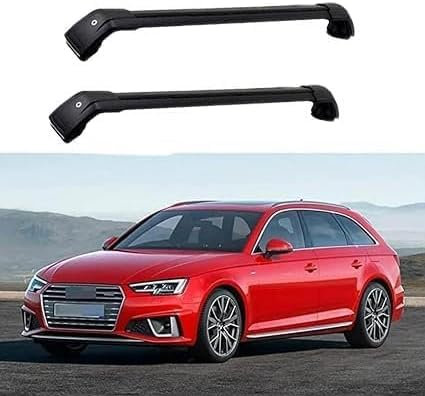 GuGuoZZ Aluminium Dachträger Relingträger für Audi A4 Avant (8W5, B9) 2015-2022 Dachgepäckträger für Fahrradträger Dachboxen Oder Als Skihalter