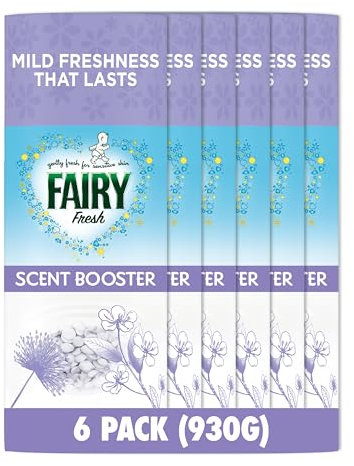 Fairy In-Wash Scent Booster, 6 Packs x155 g, Silk Tree Blossom & Jasmine, Boosters - Washing Beads Scented - Household Supplies