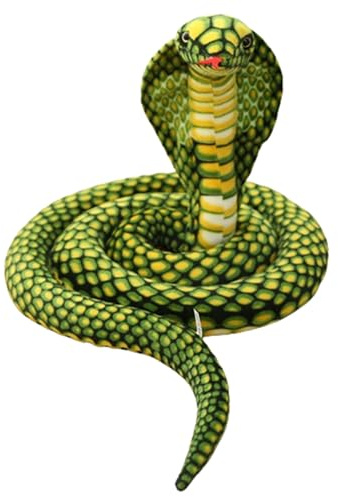 champracer Schlange Kuscheltier, Realistische Plüschschlange, 80CM, Grün
