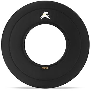 OllyDog Super Flyer | Strapazierfähige Hundefrisbee | Weiche & leichte Flugscheibe | Sanft zu Zähnen & Zahnfleisch | Wasserabweisendes Outdoor-Spielzeug (Raven)