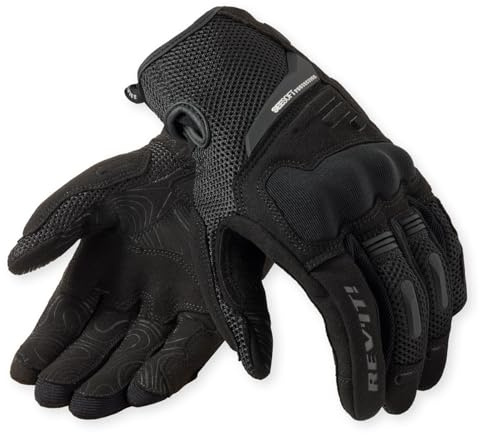 REV'IT! Cavern Adventure Touring - Guantes de motocicleta para mujer (negro, talla 2X-S)