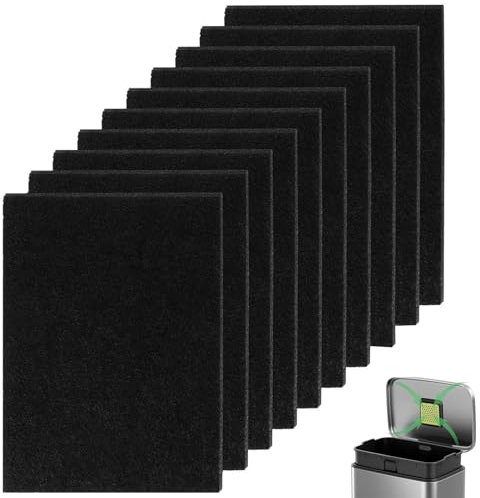Odour Filter for Joseph Joseph Bin 10 Pcs, Activated Carbon Filters for J&J Compost Bins, Keep Your Home, Kitchen, Office Air Fresh (Black)