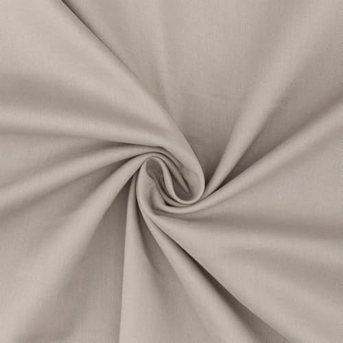 Baumwollstoff Ben, Meterware, Fahnentuch, Cretonne, uni grau (Länge am Stück: ab 100cm / Breite: 144cm)