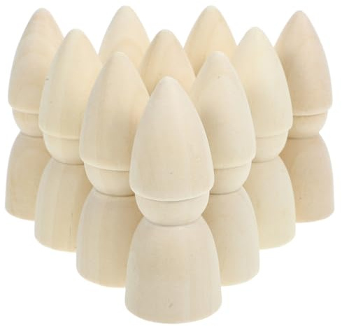 MUSISALY 10 Stück Teiliges Naturholz peg Dolls Unbehandelte Holzpuppen zum Bemalen DIY Kreative Bastelfiguren für Erwachsene Natürliche Holzspielzeug deko für Familienaktivitäten