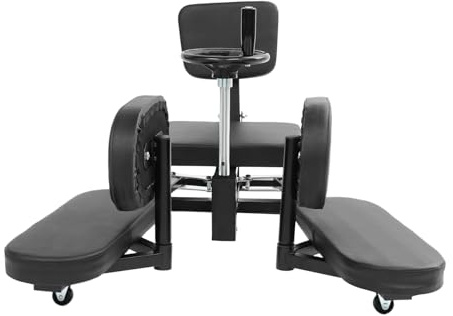 KAPIPALA Spagattrainer Beinspreizer 0-210° mit Handrad und Rückenlehne | Stahlrahmen und PU-Polster, Beinstrecker zur Beindehnung, für Ballett und Gymnastik, 100 kg Tragkraft, 30 cm Sitzbreite