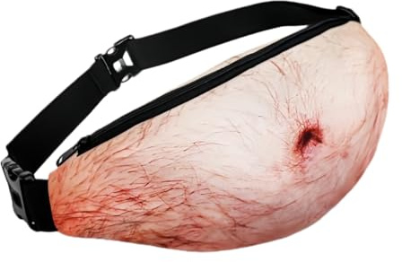 Lustige Gürteltasche Realistische 3D Tasche Für Bauch Und Taille | Verstellbare Hüfttasche Für Reisen, , Fitnessstudio, Wandern, Alltag, Cosplay, Festival Und