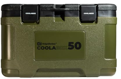 Ridgemonkey CoolaBox Insulated Cool Box 20L / 30L / 50L – Heavy Duty Hard Shell Ice Cooler for Camping, Fishing, Picnics & Travel – Keeps Cold Up to 120 Hours