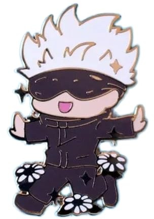 Jujutsu Broche en émail dur Gojo Satoru pour sac à dos col revers