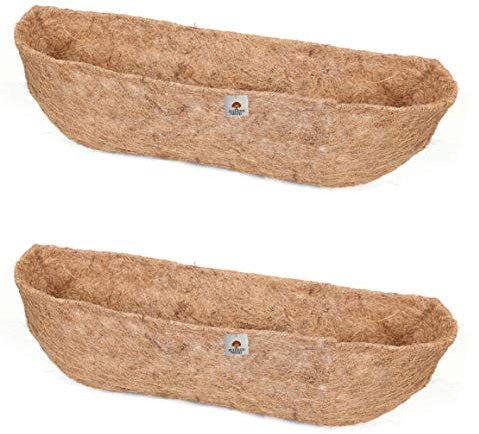 RUDDINGS WOOD Pack of 2 x 120cm (48) - Wall Trough Co-Co Liners Coconut Coco Fibre Basket Flower Box Moulded Inserts