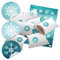 Logbuch-Verlag 24 kleine weihnachtliche Schachteln für Geschenke weiß türkis 14,5 x 10,5 x 3 cm Verpackung
