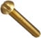 330 Brass Machine Screw, Plain Finish, Round Head, Slotted Drive, 3/16 Length, #2-56 Threads (Pack of 100)