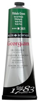 Daler-Rowney Georgian Oil Paint, Aluminium Tube, 7.61oz - 225 ml, Phthalo Green