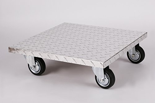 Möbelroller/Pflanzenroller (Profi) 50x50 cm, ALU, 200kg, große Rollen, Marke: Szagato, Made in Germany (Design-Pflanzenroller Transportroller Rollbrett)