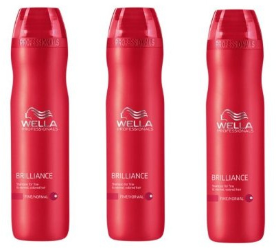 3er Set Wella Professionals Care Brilliance Shampoo für feines Haar zu je 250 m