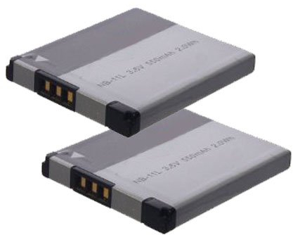 2x Akku Set für Canon NB-11L PowerShot A2300, A2400 IS, A2500, A2600, A3400 IS, A3500 IS, A4000 IS, Ixus 125 HS, 132, 135, 140, 145, 150, 155, 160, 165, 170, 240 HS, 265 HS, 275 HS, SX400 IS, SX410 IS