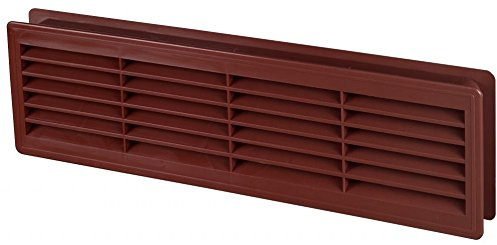 120x440mm (18.1x5.3inch) Internal Door Plastic Ventilation Grille Air Vent Collar Mahogany Colour