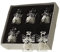 Heaven Sends Box of 6 Small Glass Angel Christmas Tree Decorations with White Flower Band (4.5cm)