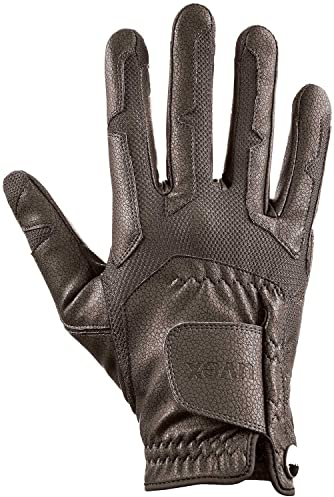 Uvex ventraxion - Flexibler Reithandschuh für Damen und Herren - exzellenter Grip & strapazierfähig - touchscreenfähig - 4D-Stretch an Fingern - Brown - 7-8