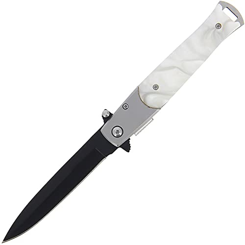 G8DS® Klappmesser Scharfes Outdoor Survival Taschenmesser | Kleines Einhand-Messer,Messer mit Mattschwarz Edelstahlklinge, für Arbeit Wandern Camping (Pearl 220)