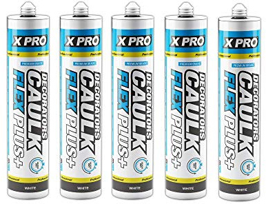 5 x XPRO Decorators Caulk Flex Plus Premium Grade - White