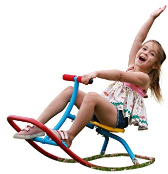 PLATPORTS Kids Indoor Single Rocking Seesaw, Safety-Stable Wide Base Rocker for Ages 3 4 5 6, Supports Balance, Coordination & Motor Skill Development
