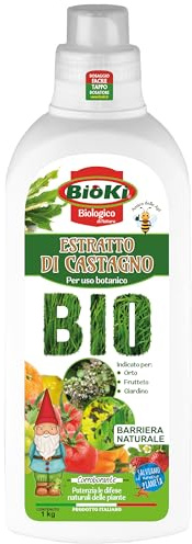 Estratto di castagno per malattie fungine ad alto titolo di tannino, quali peronospora, oidio, ticchiolatura e per via radicale per migliorare la risposta in presenza di nematodi, flacone da 1 kg