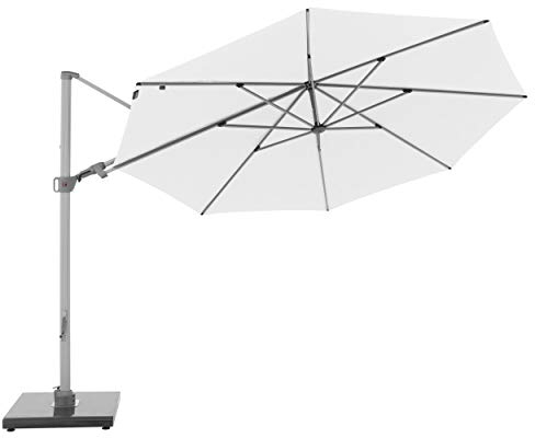 Knirps Sonnenschirm PENDULAR - Runder Premium Ampelschirm - Stilvoll und hochwertig - Starker UV-Schutz - 340 cm - Weiss