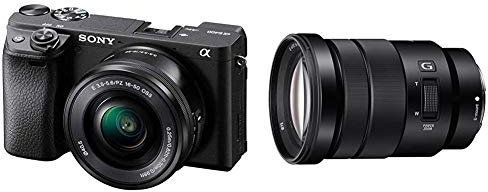 Sony Alpha ILCE-6400 Appareil Photo Numérique Hybride 4K Autofocus Ultra-Rapide Type E capteur APS-C Objectif 16-50 mm & Objectif G SEL-P18105G Monture E 4/PZ 18-105 mm F4.0