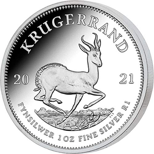 Silbermünze Südafrika Krügerrand 2021 incl. Münzkapsel, 1 Unze, Differenzbesteuert nach § 25a UstG