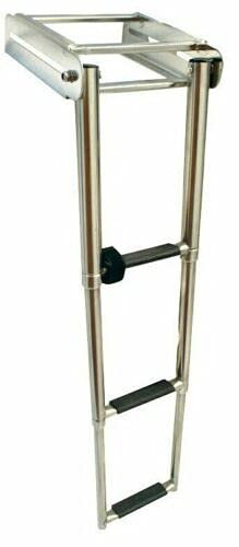 3 Step Stainless Steel Narrow Telescopic Under Platform Boarding Ladder