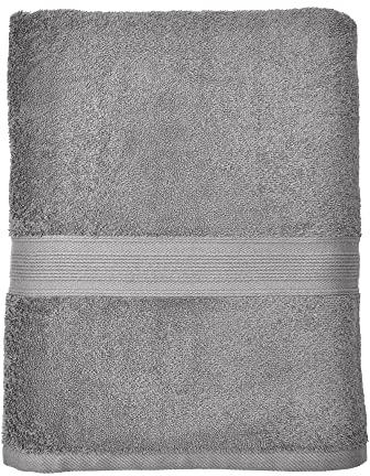 leevitex® Saunahandtuch XXL, flauschig und saugstark, 1 Saunatuch, 80 x 200 cm, Qualität 500 g/m², 100% Baumwolle - Grau