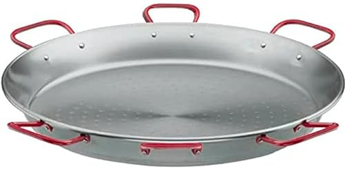 Suinga - Poêle à Paella Acier Classique Lacor 6 Anses [130 cm - 200 Portions]