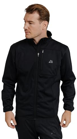 DANISH ENDURANCE Veste Softshell Homme, Coupe-Vent, Déperlante, Isolante & Respirante, Noir, XXL