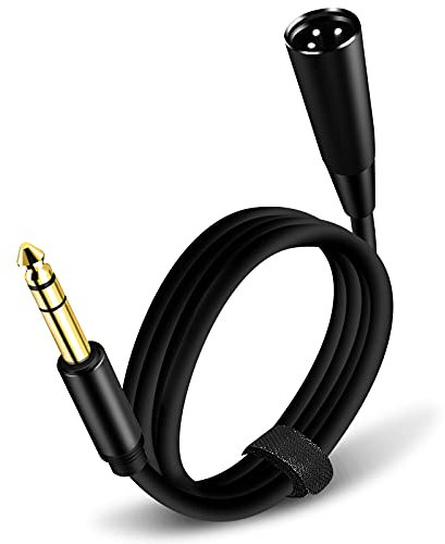 belipro TRS to XLR Cable 10Ft, XLR Male to 6.35mm (1/4 Inch) TRS Male Balanced Cable,for Microphone, Audio Mixer, Speaker, Studio and More……