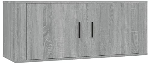 vidaXL TV-Wandschrank Grau Sonoma 100x34,5x40 cm