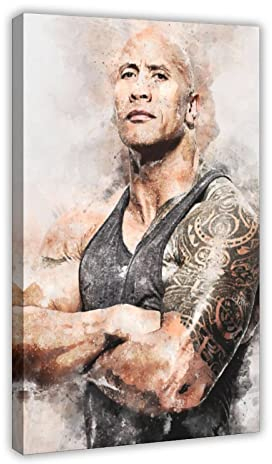FISH DRAGATE Schauspieler Dwayne Johnson Poster 14 Leinwand Poster Schlafzimmer Dekor Sport Landschaft Büro Zimmer Dekor Geschenkrahmen Stil 60 x 90 cm