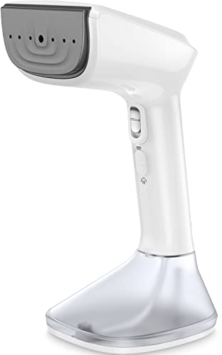 Vaporizador para ropa, vapor potente de 1800 W, 2 modos para planchado en húmedo y seco, calentamiento rápido de 20 segundos, tanque de agua desmontable con guantes resistentes al calor, eliminación