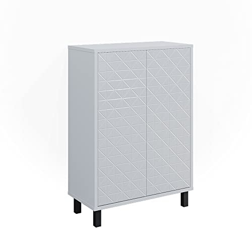 Vicco Midischrank Agasta, Badmöbel, Weiß Hochglanz, 56.2 x 83.2 cm