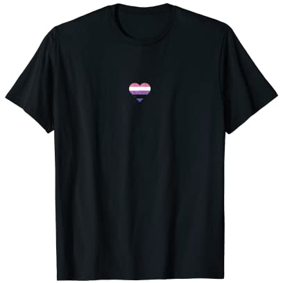 Genderfluid Heart Minimalismus T-Shirt