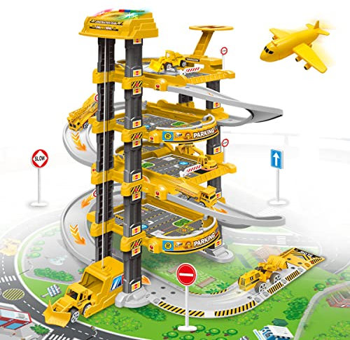 Xwin Sportseries Spiral Parking Garage Toy Set for Kids Age 3+