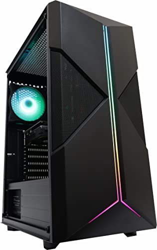 Computer Specialist GAMING PC Intel Core i7 3770 @ 3.40GHz (Turbo 3.90GHz) 16GB RAM 240GB SSD + 1TB HDD + 8GB NVIDIA GeForce RTX 3050 + Windows 10 Gaming PC Pyro 1 x ARGB Fans (Renewed)