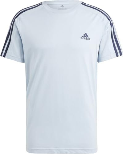 adidas Herren Essentials Single Jersey 3-Stripes Tee, Wonder Blue, XXL