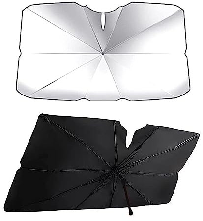 Parasol Parabrisas Coche, para Hyundai i10 / i20 / i30 / i40 / ix25 / ix35 / Accent/Elantra/Kona Coche Delantero Plegable con Anti UV Rayos Sombrilla Paraguas.
