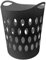 Tall Large Plastic Flexi Laundry Basket Flexible Washing Clothes Storage Hamper Bin - Diameter: 42cm - Height: 57.5cm (Black)